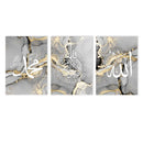 Islamic Calligraphy Ayatul Kursi Black Gold Marble Wall Art by Axyaa