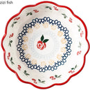 Axyaa Retro Ceramic Fruit Bowl Set for Stylish Table Presentation
