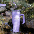Axyaa Light Luxury Handle Cup: Insulated Straw Cup for Office, Travel, and Car