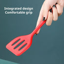 Axyaa Silicone Flat Bottom Pan Spatula Heat-resistant Non Stick Frying Tool