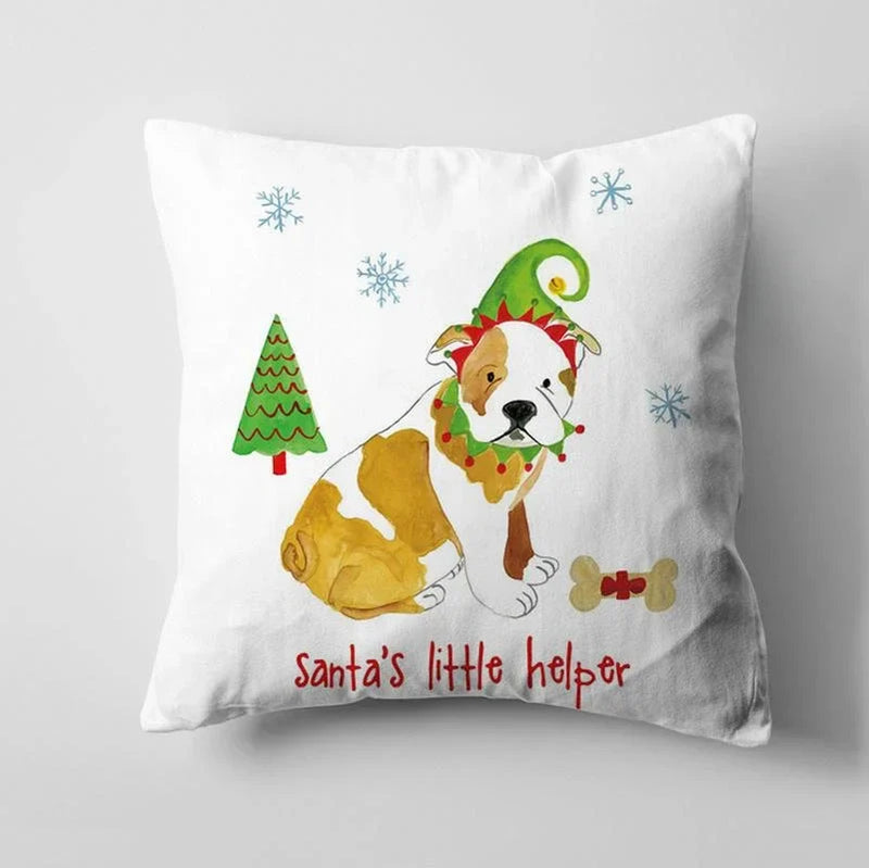 Axyaa Christmas Cute Dog Pillow Cushion Cover
