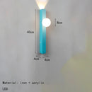 Axyaa Modern White Glass Metal Wall Light for Bedroom, Stairs, Restaurant Sconce