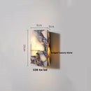 Axyaa Round Yellow Travertine LED Wall Lamp - Modern Nordic Glass Ball Light