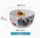 Axyaa Cartoon Ceramic Dining Bowl for Children