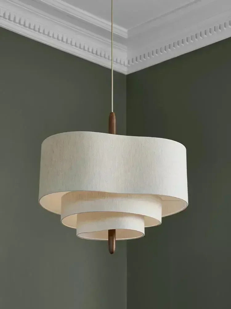 Axyaa Wabi Sabi Cloth Ceiling Lamp: LED Island Pendant Chandelier for Home Decor