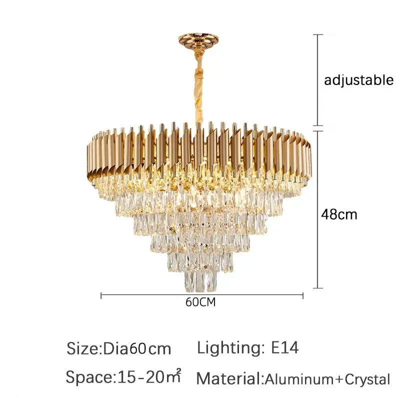 Luxury Crystal Chandelier for Modern Living Room, Bedroom, and Dining Room by Axyaa