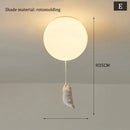 Axyaa Nordic Astronaut PVC Ball LED Pendant Lamp for Children's Nursery Room