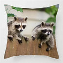 Axyaa Raccoon Wildlife Print Pillowcase for Home Bed Chair Decor