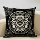 Axyaa Geometric Aztec Bohemian Print Cushion Cover 45x45cm Linen Pillowcase