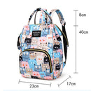 Axyaa Cartoon Backpack Diaper Bag with Insulated Mommy Bottle Storage
