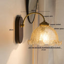 Axyaa Nordic LED Glass Copper Wall Lights for Bedroom Bathroom Living Room