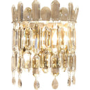 Axyaa Gold/Silver Chrome Crystal Wall Lamp for Modern Home Decor Lighting