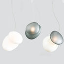 Axyaa Pebble Style Double-Sided Frosted Glass Pendant Light with LED Rope