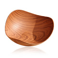 Axyaa Wood Grain Plastic Dining Plate for Snacks and Fruits