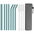 Axyaa Glass Bubble Tea Straws Set with Brush - Party Home Bar Accessories