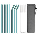 Axyaa Glass Bubble Tea Straws Set with Brush - Party Home Bar Accessories