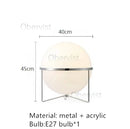 Axyaa Chrome Metal Ball LED Floor Lamp with White Acrylic Lampshade