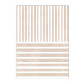 Bohemia Pink Beige Geometric Lines Art Print Wall Decor by Axyaa