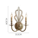Axyaa Metal Crystal Wall Lamp: Vintage Iron Candle Sconce for Home Lighting