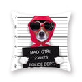 Axyaa Cute Dog Pillowcase | Cartoon Animal Square Cushion for Girls Room