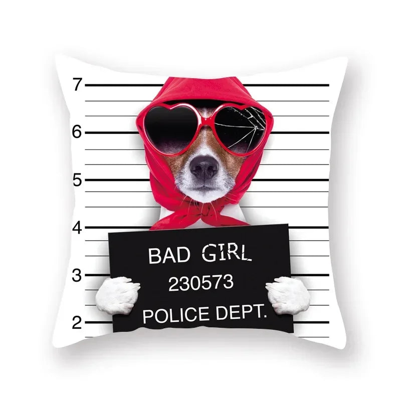 Axyaa Cute Dog Pillowcase | Cartoon Animal Square Cushion for Girls Room