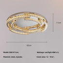Axyaa Oval Crystal Dimmable Ceiling Chandelier for Villa Bedroom Dining Room