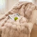 Axyaa Long Fur Rabbit Plush Blanket