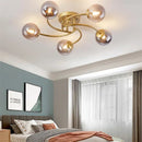 Axyaa Glass Ball LED Chandelier for Home Decor Lighting in Living Room and Bedroom