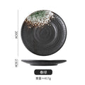 Axyaa Ceramic Sushi Plate Set Black Bone Plate Store Bowl
