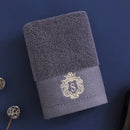Axyaa Christmas Red Cotton Bath Towels Embroidered Hotel Home Spa Gym Gift Towel