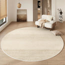 Axyaa Cream Luxe Round Carpet for Living Room & Bedroom, Waterproof & Non-Slip