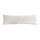 Bohemian Pink Geometric Tassel Throw Pillow Cover for Living Room Sofa by Axyaa