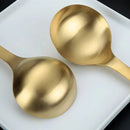 Axyaa Gold Rice Soup Spoon Ladle Long Handle - 304 Stainless Steel Kitchen Utensil