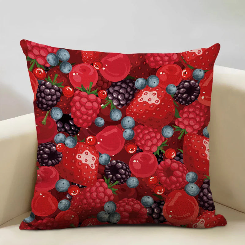 Axyaa Tropical Fruit Cushion Covers for Camper Decor and Dining Chair Pillowcase