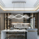 Axyaa Luxury Crystal Chandelier - Modern Minimalist Design for Dining Table, Bar, and Desk