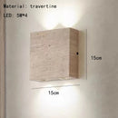 Axyaa Natural Stone LED Wall Sconce 3000K for Bedroom, Stairs, Aisle - Atmosphere Lighting
