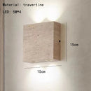 Axyaa Natural Stone LED Wall Sconce 3000K for Bedroom, Stairs, Aisle, Corridor