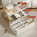 Axyaa 3-Layer Plastic Craft Organizer Box with Handle