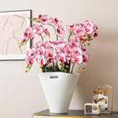 Axyaa White Ceramic Vase for Home Decor, Large Caliber Vase for Living Room and Dining Room