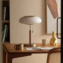 Axyaa Glass White LED Desk Lamp Nordic Bedroom Lighting