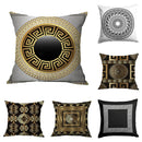Axyaa Black Gold Line Cushion Cover Pillow Case, Home Decor for Living Room.