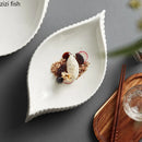 Axya Ceramic Double Layer Plate Set for Sushi, Desserts, Snacks, Salad - Unique Tableware
