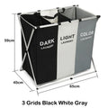 Axyaa Three Grids Waterproof Laundry Hamper