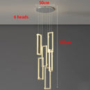 Axyaa Crystal Chandelier Stair Pendant Lamp Living Room Interior Lighting