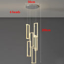 Axyaa Crystal Chandelier Stair Pendant Living Room Interior Lighting