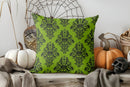 Axyaa Vintage Damask & Skull Pattern Pillow Cover for Sofa, Bedroom & Car