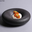 Axya Round Ceramic Dinner Plate for Serving Breads and Desserts