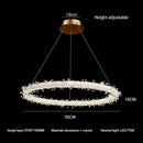Axyaa Crystal Pendant Light: Modern Luxury Chandelier for Dining Room and Living Room