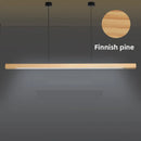 Axyaa Pine Black Walnut Chandelier: Nordic Modern Pendant Light for Kitchen Island & Office