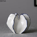 Axyaa Carambola Ceramic Vase: Decorative Porcelain Floral Arrangement for Living Room